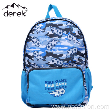 Outdoor printed football face children's backpack